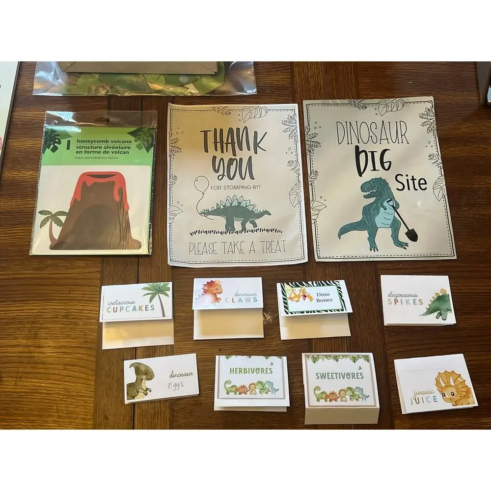 T-Rex Dino Birthday Party Pack: Decor, Favors & Tableware!